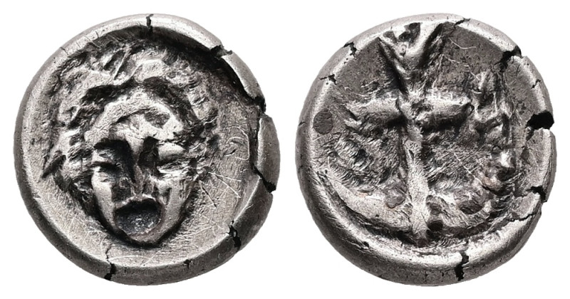 Thrace. Apollonia Pontica. AR Diobol, 1.55 g 11.16 mm. 375-335 BC.