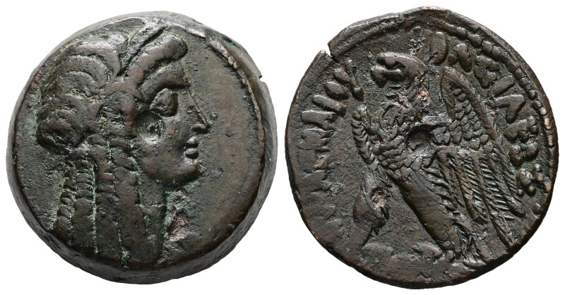 Ptolemaic Kings of Egypt. temp. Ptolemy VI–VIII. Ae, 16.40 g 24.64 mm. Circa 180...