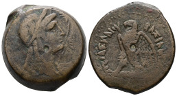Ptolemaic Kings of Egypt. temp. Ptolemy VI–VIII. Ae, 32.74 g 33.37 mm. Circa 180-116 BC. Alexandreia mint. 
Obv: Draped bust of Isis right, wearing gr...