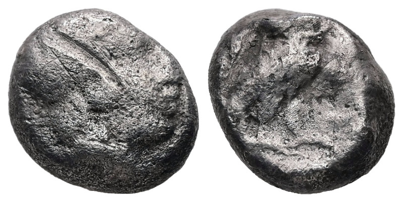 Attica, Athens. AR Drachm, 4.08 g. – 12.18 mm. Circa 454-404 BC.
Obv.: Helmeted ...