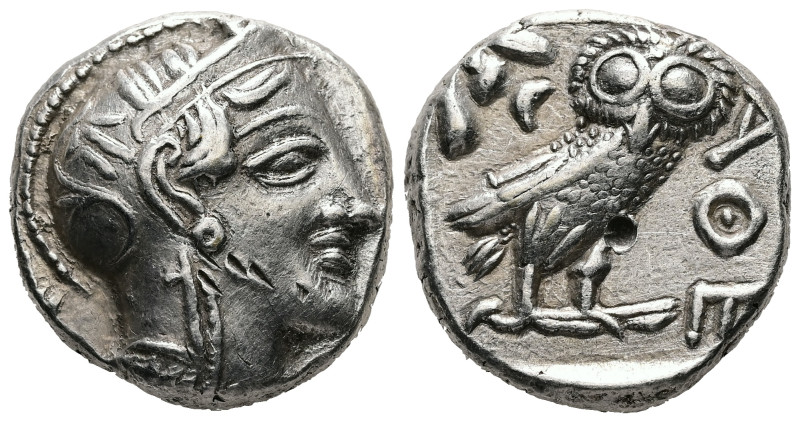 Attica, Athens. AR, Tetradrachm. 17.10 g. - 23.18 mm. Circa 454-404 BC.
Obv.: He...