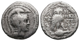 Attica, Athens. AR Drachm, 3.43 g 17.47 mm. Circa 165-42 BC. New Style coinage.