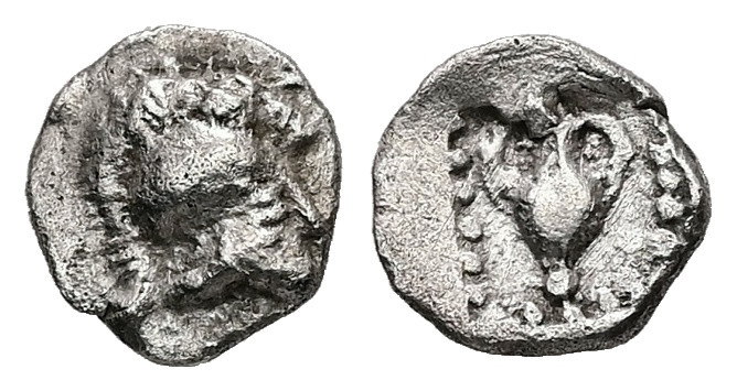 Asia Minor, Uncertain (perhaps Neandria in Troas?). AR Hemiobol, 0.26 g 7.19 mm....
