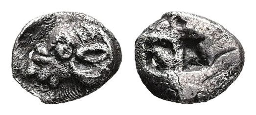 Troas, Kebren. AR Hemitetartemorion. 0.09 g 5.35 mm. Late 6th-early 5th centurie...