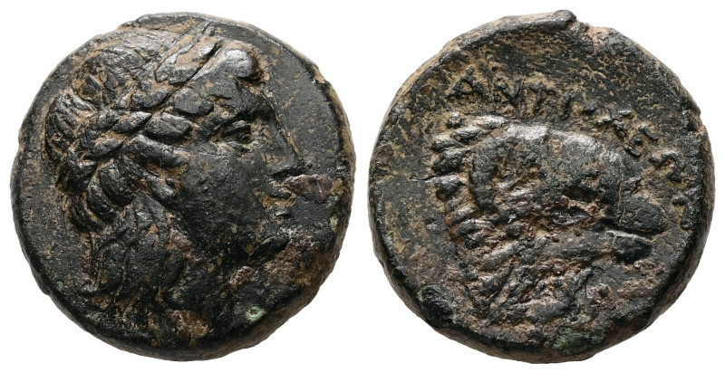 Troas, Kebren (as Antiochia). Ae, 8.54 g 19.45 mm. Circa 400-310 BC. 
Obv: Laure...