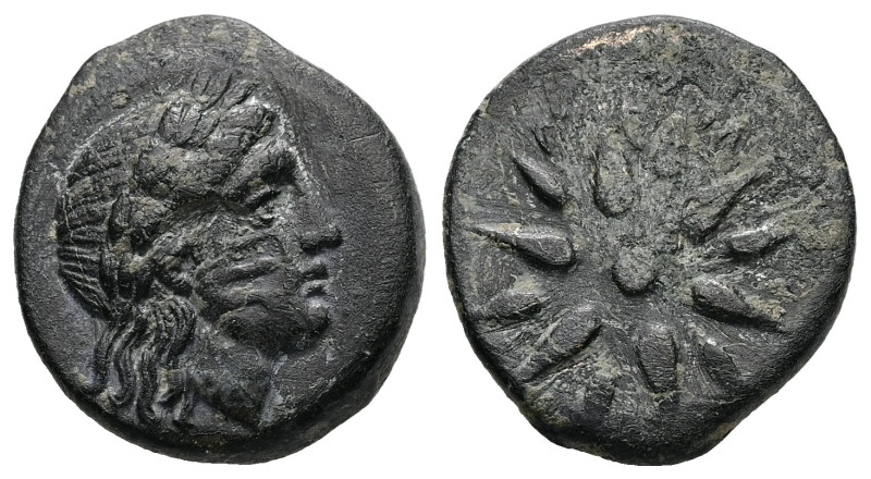 Mysia, Gambrion. AE. 3.64 g. - 17.49 mm. ca. 4th century BC.
Obv.: Laureate head...