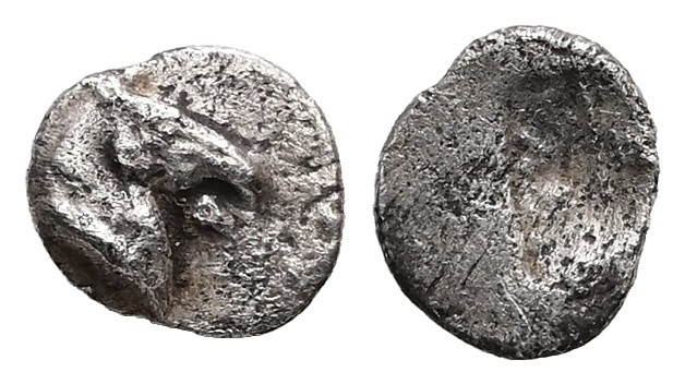 Aeolis, Kyme. AR, Tetartemorion. 0.22 g. - 7.13 mm. ca. Late 6th-early 5th centu...