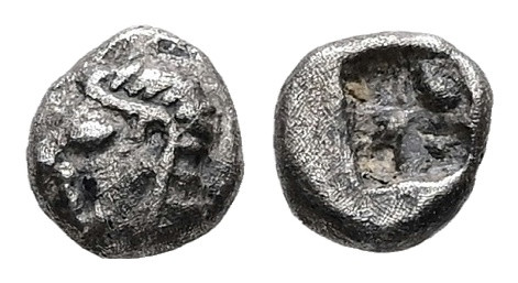 Ionia, Kolophon. AR, Tetartemorion. 0.15 g. - 4.99 mm. Late 6th century BC.
Obv....