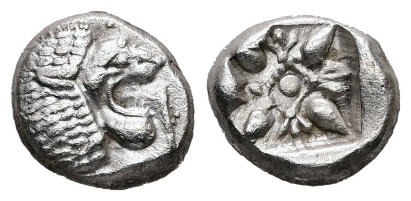 Ionia, Miletos. AR Obol or Hemihekte, 1.09 g 9.35 mm. Late 6th-early 5th century...