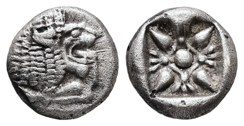 Ionia, Miletos. AR Obol or Hemihekte, 1.13 g 9.40 mm. Late 6th-early 5th century...