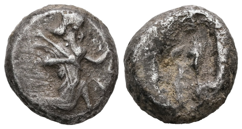 Persia, Achaemenid Empire. AR, Siglos. 5.35 g. - 15.14 mm. Time of Darios I to X...