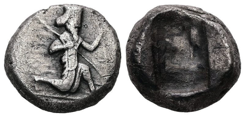 Persia, Achaemenid Empire. Xerxes I -Darius II. AR, Siglos. 5.25 g 14.30 mm. Cir...