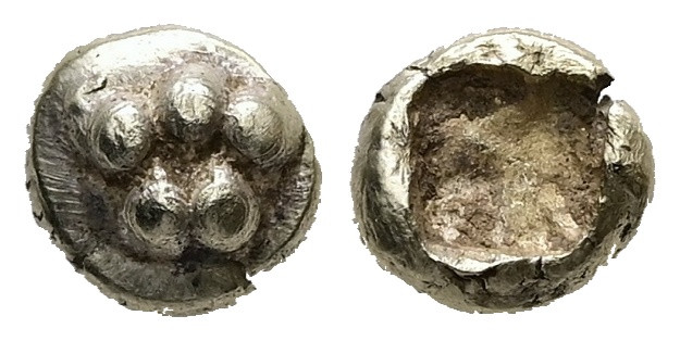 Kings of Lydia, Time of Alyattes to Kroisos. EL 1/24 Stater, 0.64 g 6.66 mm. Cir...