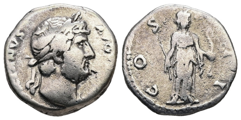 Hadrian, AD 117-138. AR, Denarius. 2.83 g. 17.63 mm. Rome.
Obv: HADRIANVS AVGVST...
