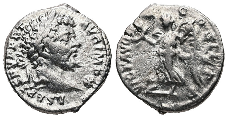 Septimius Severus, AD 193-211. AR, Denarius. 2.97 g. 17.64 mm. Rome.
Obv: L SEPT...