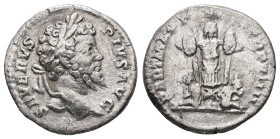 Septimius Severus, AD 193-211. AR, Denarius. 2.46 g. 18.03 mm. Rome.
Obv: SEVERVS PIVS AVG. Head of Septimius Severus, laureate, right.
Rev: PART MAX ...