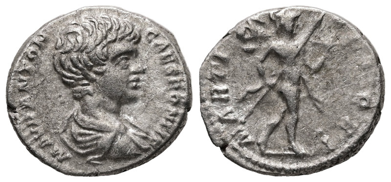 Caracalla, AD 195-197. AR, Denarius. 3.16 g. 17.62 mm. Rome.
Obv: M AVR ANTON CA...