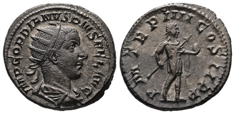 Gordian III, AD 238-244. AR, Antoninianus. 4.27 g. 21.60 mm. Rome.
Obv: IMP GORD...