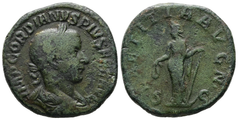 Gordian III, AD 238-244. AE, Sestertius. 20.39 g. 29.87 mm. Rome.
Obv: IMP GORDI...