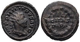 Philip I, AD 244-249. AR, Antoninianus. 4.44 g. 23.65 mm. Rome.
Obv: IMP PHILIPPVS AVG. Bust of Philip I, radiate, draped, cuirassed, right.
Rev: FELI...