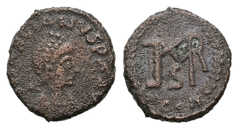 Marcianus, AD 450-457. AE. 1.65 g. 12.77 mm. Constantinople.
Obv: D N MARCIANVS ...