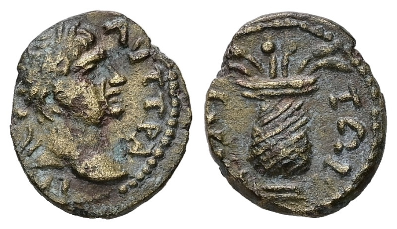 Aeolis, Elaea. Trajan, AD 98-117. AE. 2.10 g. 13.70 mm.
Obv: ΑΥΤ ΤΡΑ [ϹΕΒ]. Laur...