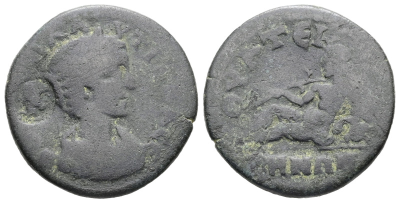 Lydia, Thyateira. Plautilla, Augusta, AD 202–205. AE. 5.31 g. 23.58 mm.
Obv: [Φ...