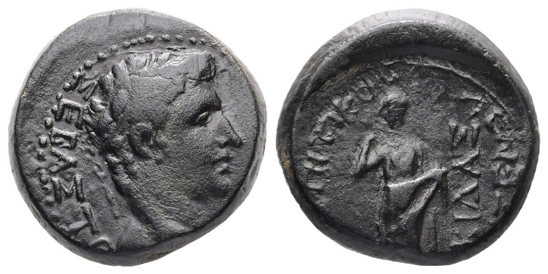 Phrygia, Eucarpia. Augustus, 27 BC - AD 14. Lykidas, son of Euxenos. 6.28 g. 17....