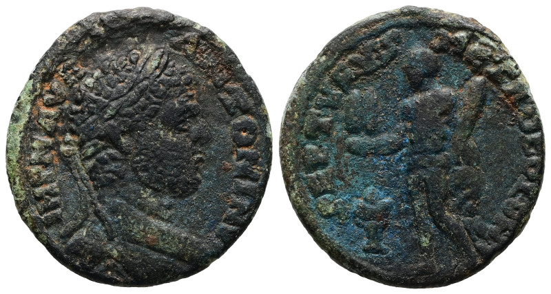 Phoenicia, Tyre. Caracalla, AD 198-217. AE. 9.16 g. 26.98 mm.
Obv: IMP M AVR AN...