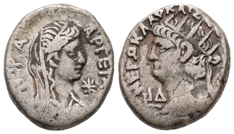 Egypt, Alexandria. Vespasian, AD 67/68. BL, 13.58 g. 25.99 mm.
Obv: ΝΕΡΩ ΚΛΑΥ ΚΑ...