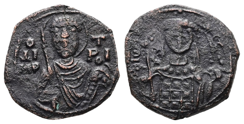 John II Comnenus, AD 1118-1143. AE, Half Tetarteron. 1.53 g. 16.42 mm. Thessalon...