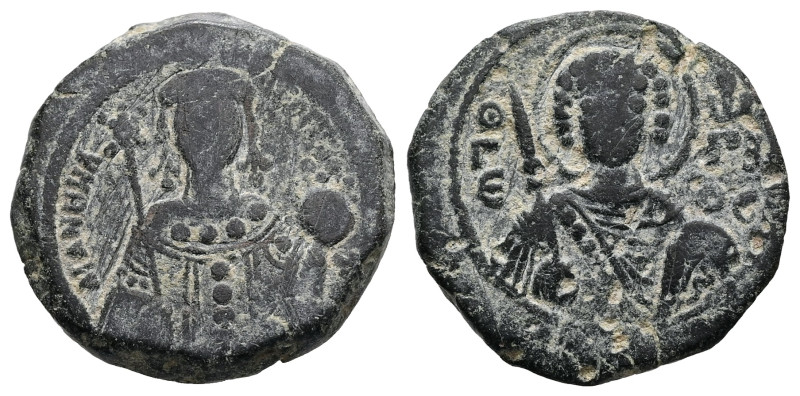 Manuel I Comnenus, AD 1143-1180. AE, Tetarteron. 4.82 g. 20.68 mm. Thessalonica....