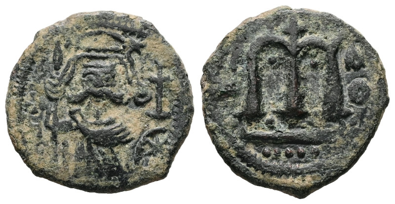 Pre-reform issues, Arab-Byzantine. Imperial Image coinage. AE, Fals. 3.05 g. 18....