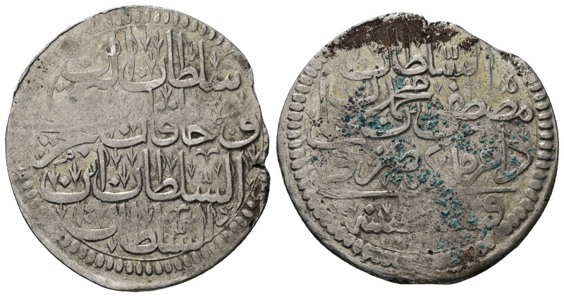 Islamic. Ottoman Empire. AR, Zolota (Zolta). 19.20 g. 40.04 mm. Qustantiniya (Co...