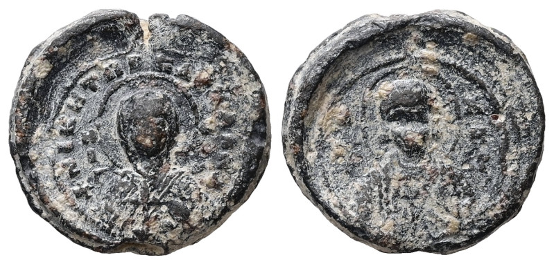 PB Byzantine seal (AD 11th century)
Weight: 8.02 g.
Diameter: 21.69 mm.