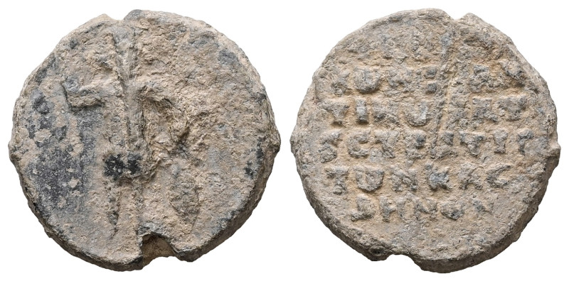 PB Byzantine seal of Konstantinos, hypatos and strategos of the Kassenoi (1030–1...