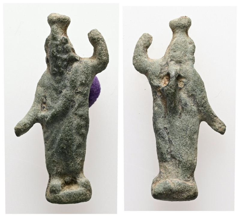 Hellenistic bronze Serapis figurine (c. 200 BC)
Bronze figure of Serapis holding...