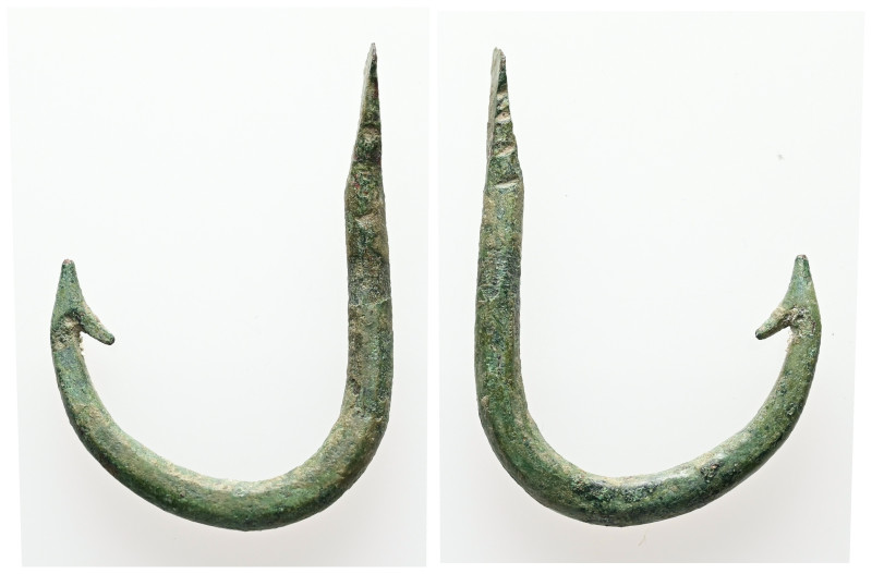 AE Greco-Roman bronze fish-hook (AD 1st–3rd centuries)
Bronze fish-hook.
Weight:...