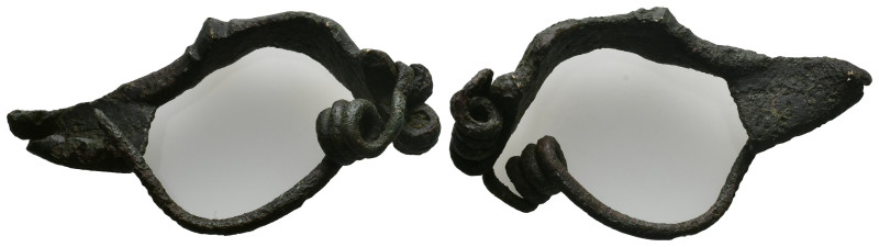 AE Roman fibula (AD 1st–3rd centuries)
Bronze bow fibula.
Weight: 13.38 g.
Diame...