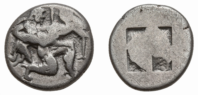 ISLANDS OF THRACE. THASOS. (CIRCA 500-480). AR STATER

 Ca. 500 - 480 BC Obv: ...