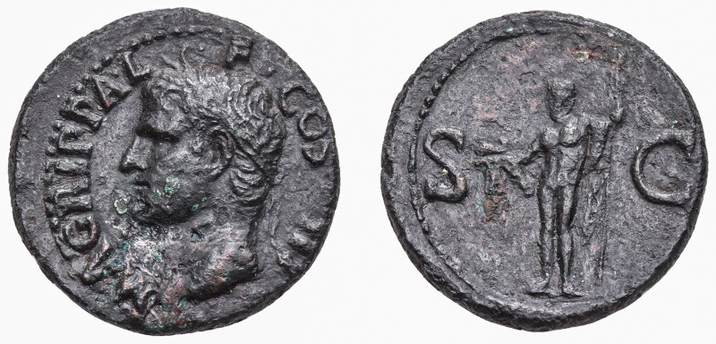 AGRIPPA (DIED 12 BC). ROME MINT. STRUCK UNDER GAIUS (CALIGULA), AD 37-41. AE AS...