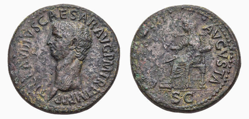 CLAUDIUS (AD 41-54). ROME. AE DUPONDIUS

 Ca. AD 41 - 54 Obv: TI CLAVDIVS CAES...