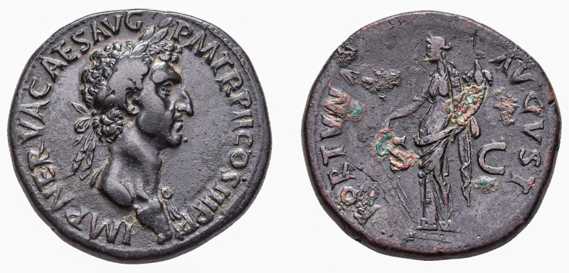 NERVA (AD 96-98). ROME. AE SESTERTIUS

 Ca. AD 96 - 98 Obv: IMP NERVA CAES AVG...