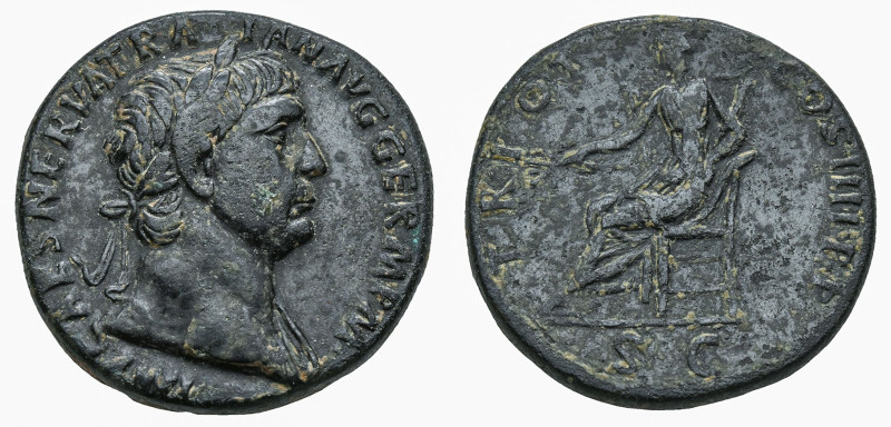 TRAJAN (AD 98-117). ROME. AE SESTERTIUS.

 Ca. AD 98 - 117 Obv: IMP CAES NERVA...