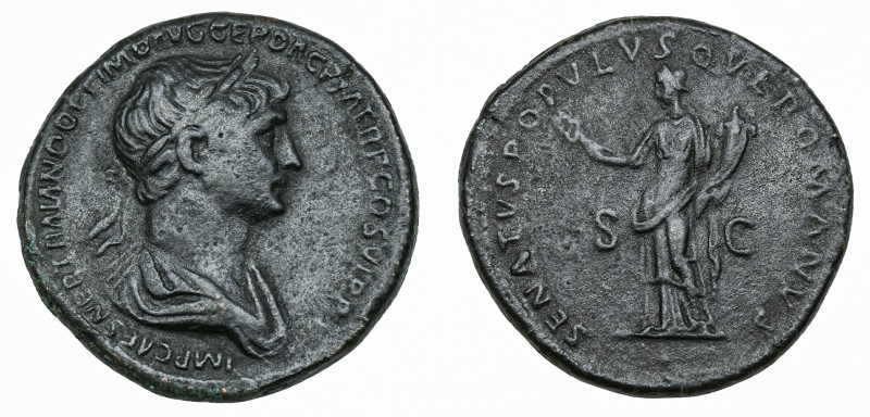 TRAJAN (AD 98-117). ROME. AE SESTERTIUS.

 Ca. AD 98 - 117 Obv: IMP CAES NER T...