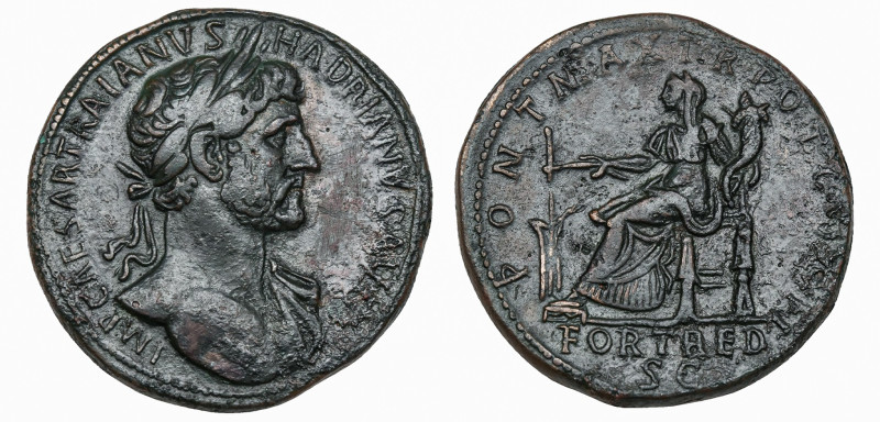 HADRIAN (AD 117-138). ROME. AE SESTERTIUS 

 Ca. AD 117 - 138 Obv: IMP CAESAR ...