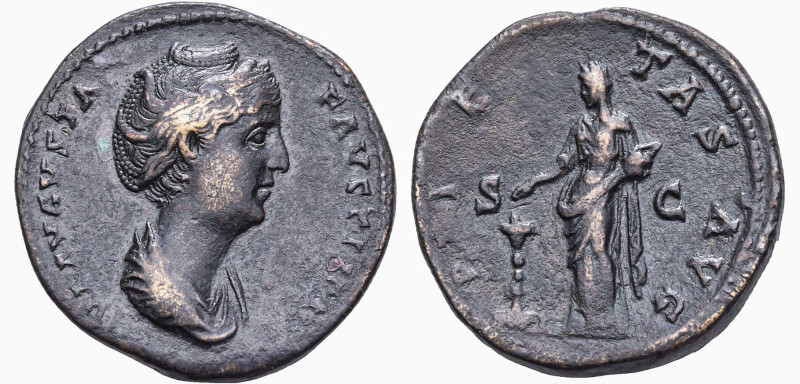 DIVA FAUSTINA I, WIFE OF ANTONINUS PIUS (DIED 141 AD).. ROME MINT. AE AS

 Ca....