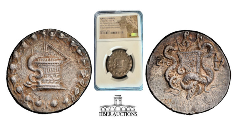 Ionia. Ephesos circa 180-67 BC, (struck circa 150-140 BC). AR Cistophoric Tetrad...