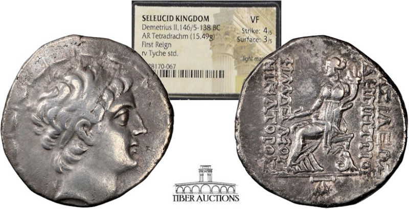 SELEUKID EMPIRE. Demetrios II Nikator. First reign, 146-138 BC. AR Tetradrachm (...