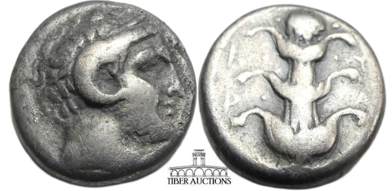 KYRENAICA, Kyrene. temp. Magas. Circa 294-275 BC. AR Didrachm (19 mm, 7.21 g). H...